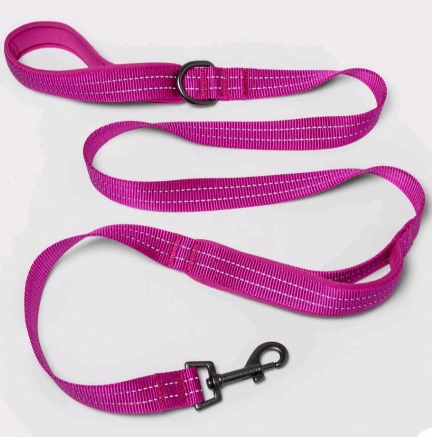 Boots and Barkley Reflective NonPull Dog Harness Pink Small/14 in W