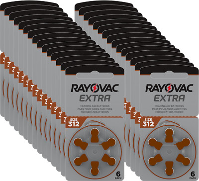 180 x Rayovac Hörgerätebatterien 312 Extra Advanced 1,45V 180mAh 312AU-6XEMF