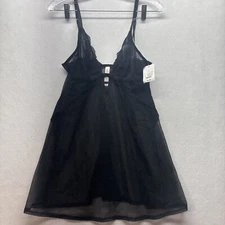 Women’s Auden Lace Lingerie Nighty Dress Black L NWT