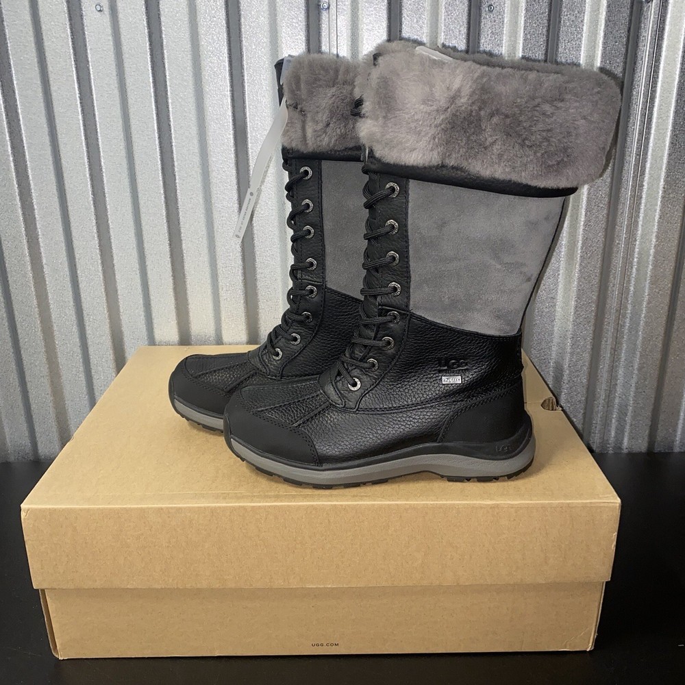 UGG Australia Adirondack Boots Tall III Women's Black Grey Waterproof Winter