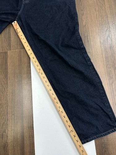 Vintage Old Navy Mens Size 42x30 Dark Blue Straight Baggy Wide Leg Jeans - Picture 5 of 9