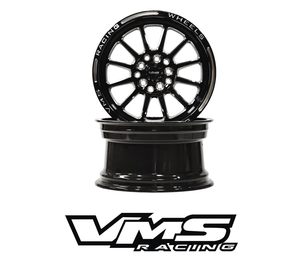 4 VMS RACING BLACKHAWK 15X8 DRAG RACE WHEELS RIMS +20 ET FOR DODGE