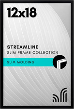 Americanflat 12X18 Poster Frame with Polished Plexiglass - Streamline Collection