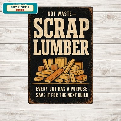 Woodworking Carpenter Hand Tools Workshop Garage Rules Metal Tin Sign
