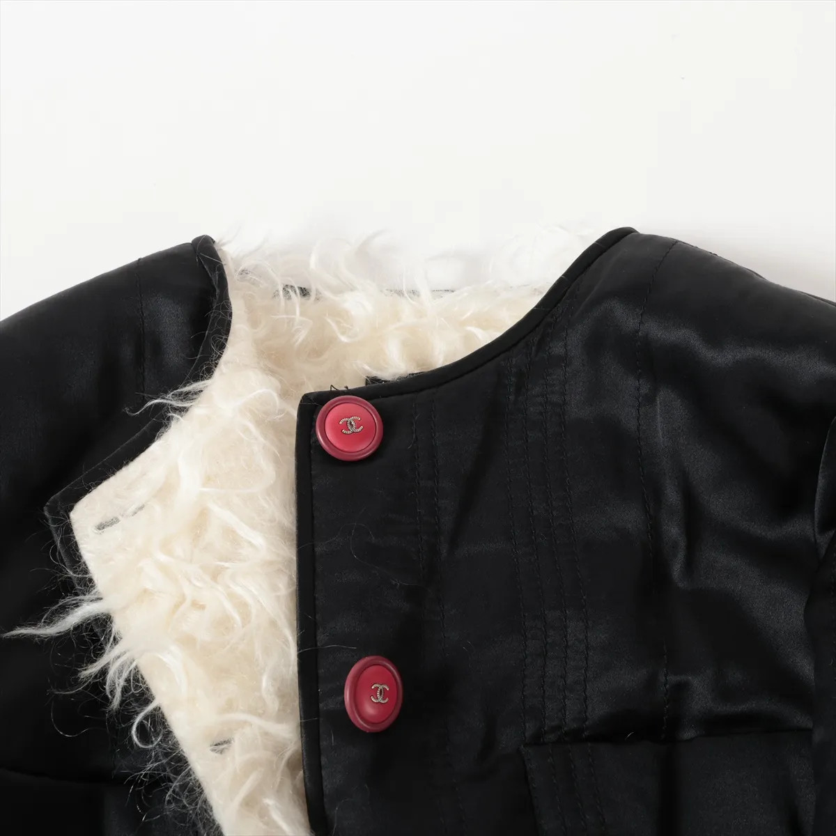 Chanel Coco Button Silk × Polyester Jacket 38 Lad… - image 4