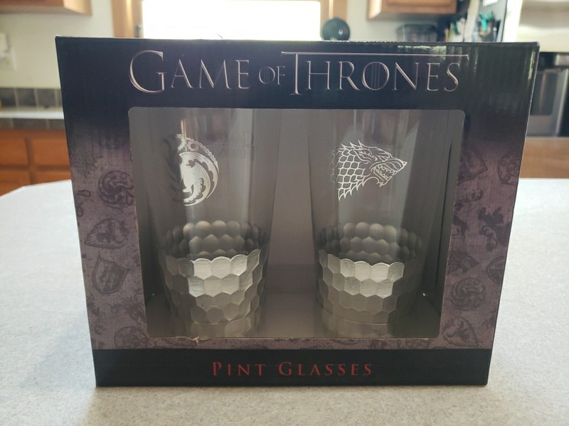 Game of Thrones Set of 2 Pint Glasses Sigil New Still In Original Packaging HBO