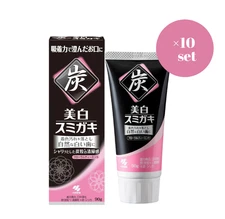 Kobayashi Pharmaceutical Sumigaki Charcoal Whitening Toothpaste 90g x 10 set
