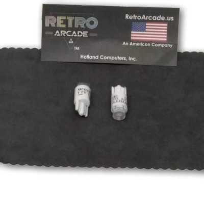 One White RetroArcade.us Arcade Game LED Lamp for Illuminated Pushbuttons 12v DC