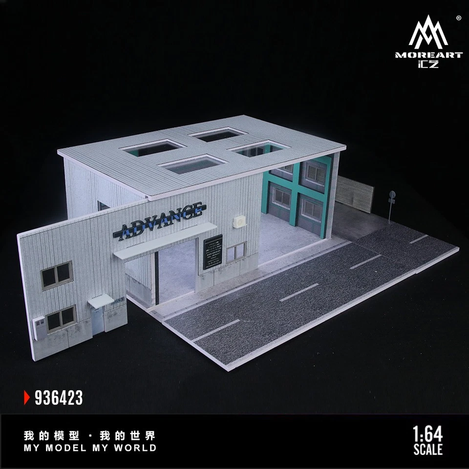 1/64 Diorama Diecast Garage Model LED Lighting Parking Lot Display Case Model US - Image 3 of 4