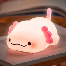 Axolotl Night Light for Kids, Rechargeable Cute Squishy lamp - axolotl1