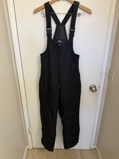 Vintage Sport Essentials Black Snow Bib Overalls Mens M