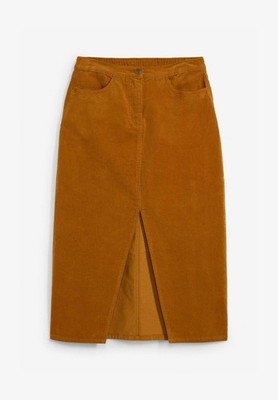 Cordrock aus Bio Baumwolle mit Schlitz Gr. 46 Rehbraun Damen Stretch-Rock Neu*