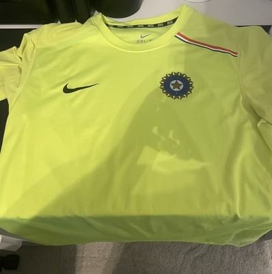 Offizielles Nike Indien Cricket Training Trikot | Gelb | Größe XL