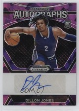 2024-25 Panini Prizm Draft Picks Purple Ice /99 Dillon Jones #DPA-DLJ Auto 0x5w
