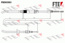 Bremsseil Seilzug Feststellbremse FTE 9250083 für VW PASSAT B5 3B3 Variant 3B6