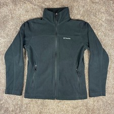 Columbia Womens Size Medium Fast Trek II Full Zip Fleece Jacket Black