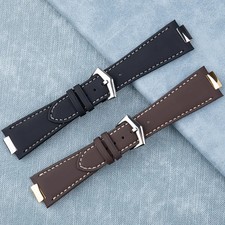 For Patek Philippe Nautilus 25mmmm Soft Quality Flat Leather Watch Band Strap