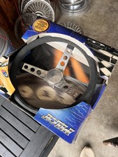 Pilot Automotive Sw-800 3-spoke Chrome Steering Wheel 14.5 Nos Vintage Pilot Automotive Sw-800 3-spoke Chrome Steering Wheel 14.5 Nos Vintage