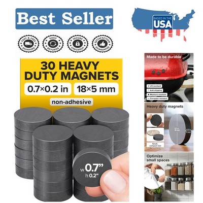 Value Pack of 30 Non-Corrosive Ceramic Magnets - Ideal for Home & Workshop