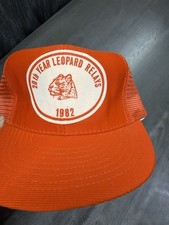 VTG Reynolds Trucker Hat 20th Year Leopard Relays 1982 NWOT Sz S/M Made In Usa