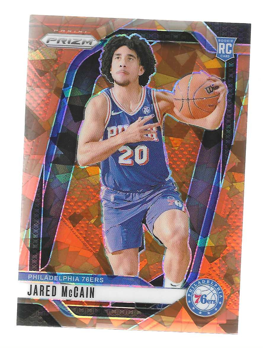 JARED MCCAIN 2024-2025 Panini Prizm Orange Ice #222 Rookie RC 76ers