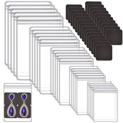 Sureio 200 Pcs Anti Tarnish Strips with Clear Plastic Jewelry Bags Sets, 100 ...