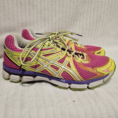 ASICS GT-2000 Women's Mesh Running Sneakers Pink Yellow Low Top T2K7Q