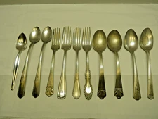 Lot of Vintage Silver Plate 11 Pieces Flatware