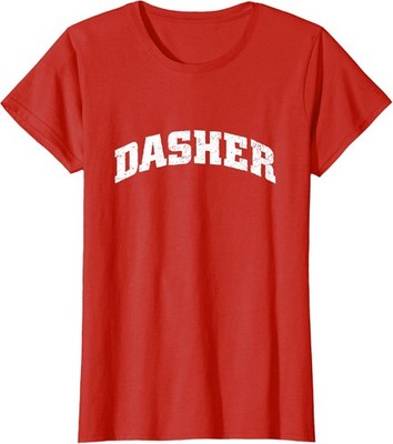 Dasher Holiday Christmas Family Matching Design Gift Ladies' Crewneck T-Shirt