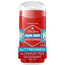 Old Spice Aluminum Free Deodorant for Men, Aqua Reef with Cypress Scent, 3.0 oz