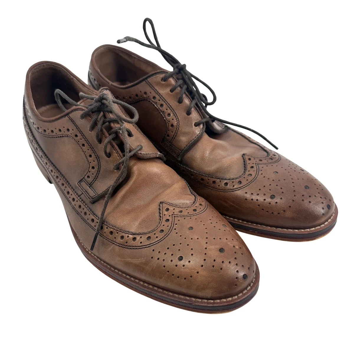 Johnston & Murphy Brown Wingtip Dress Shoes for Men for sale  display picture 1