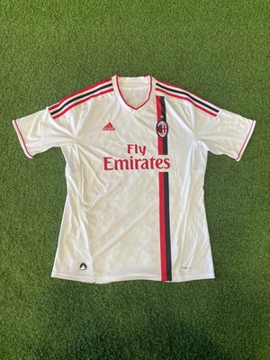 adidas AC Milan Away 2011/2012 Jersey X-Large - White/Black/Red | eBay
