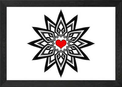 Heart star Framed Wall Art Poster Canvas Print Picture
