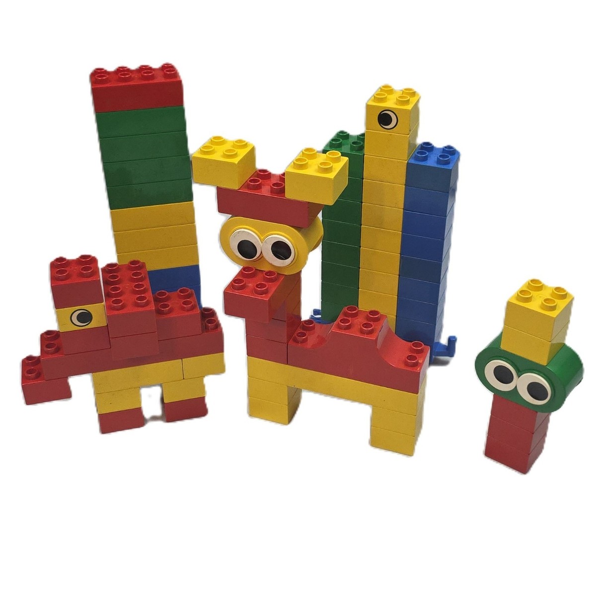 Vintage Lego Duplo 1501 Large Storage Bucket Complete 73 Bricks No