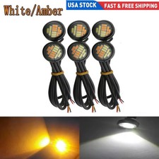 6x 9w 6led White Amber Eagle Eye Daytime Running Dual Switch Turn Signal Lamps 6x 9w 6led White Amber Eagle Eye Daytime Running Dual Switch Turn Signal Lamps