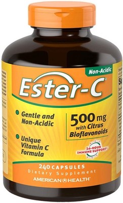 American Health Ester-C With Citrus Bioflavonoids - 500 Mg - 240 Caps EXP 10/27