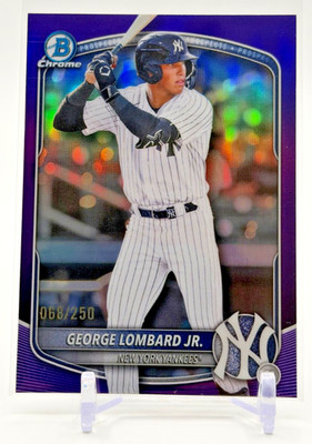 2025 Bowman Draft Chrome PURPLE REFRACTOR/250  George Lombard Jr. Yankees
