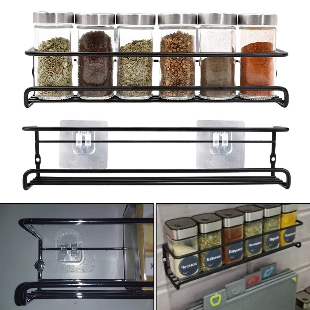 Kitchen Organizer 2 Pcs Metal Hanging Racks For Home Restaurant