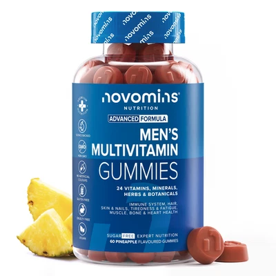 NOVOMINS Men's Multivitamin Gummies | 24 Active Ingredients | Health and Wellness Support