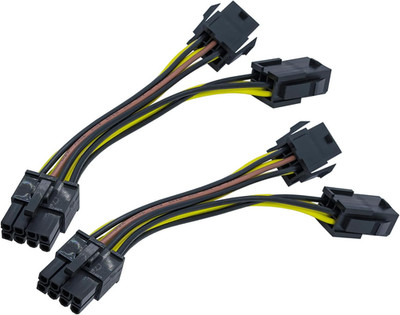 2PCS PCI-E Video Card Bring Your Own PCI Power Cable Dual 6-Pin Female to 8-Pin