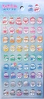 GAIA Winter Colorful Snowman PET Sticker Sheet Made in Japan