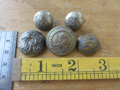 AUSTRALIAN MILITARY BUTTONS PRE & WW1  ARTILLERY ETC