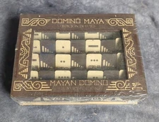 Wood Mayan Dominoes Luxury Edition, Wood Case, Domino Family Game NIP