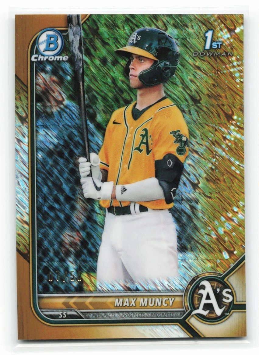 2022 Bowman Chrome Prospects 1st Gold Shimmer #BCP-89 Max Muncy /50