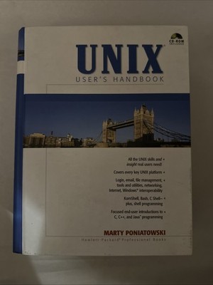 UNIX USER'S HANDBOOK By Marty Poniatowski -Hardcover-sku:34