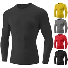 Compression Shirt Long Sleeve Thermal Undershirt Sports Base Layer for Men Woman