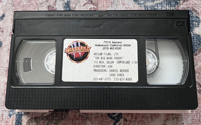 Workprint Vhs 1994 Bang Ash Baron-Cohen Movie Production VHS Tape Workprint Big ...