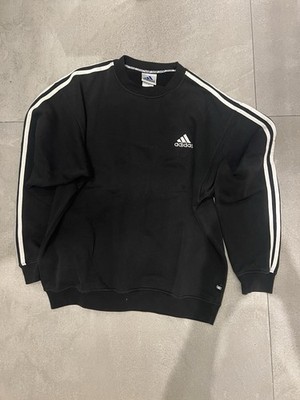 Adidas Pullover Vintage Gr. 54 L  Schwarz Three Stripes 3 Streifen 90s