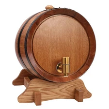 5L 10L 20L Litre Wine Oak Barrel Spirits Whiskey Beer Age Storage Stainless Tap