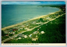 Sauble Lodge & Pool, Sauble Beach Ontario Aerial View Postcard, 1973 CDS Cancels